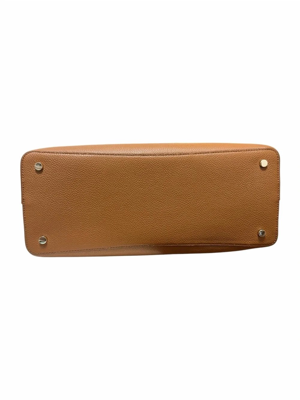 Kate Spade Solid Caramel Leather Handbag